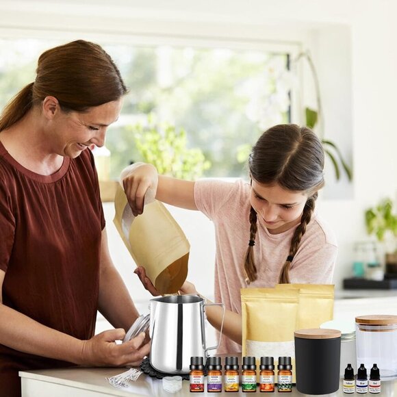 Complete Candle Making Kit, DIY Candle Making Supplies for Adults, Include Soy W - Picture 2 of 9